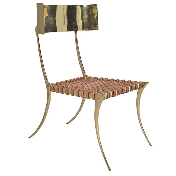 BL Brass Klismos Chair (Lite)
