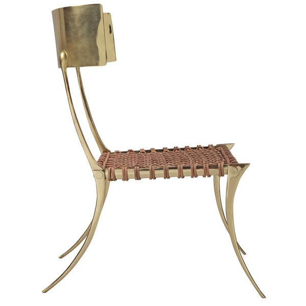 BL Brass Klismos Chair (Lite)